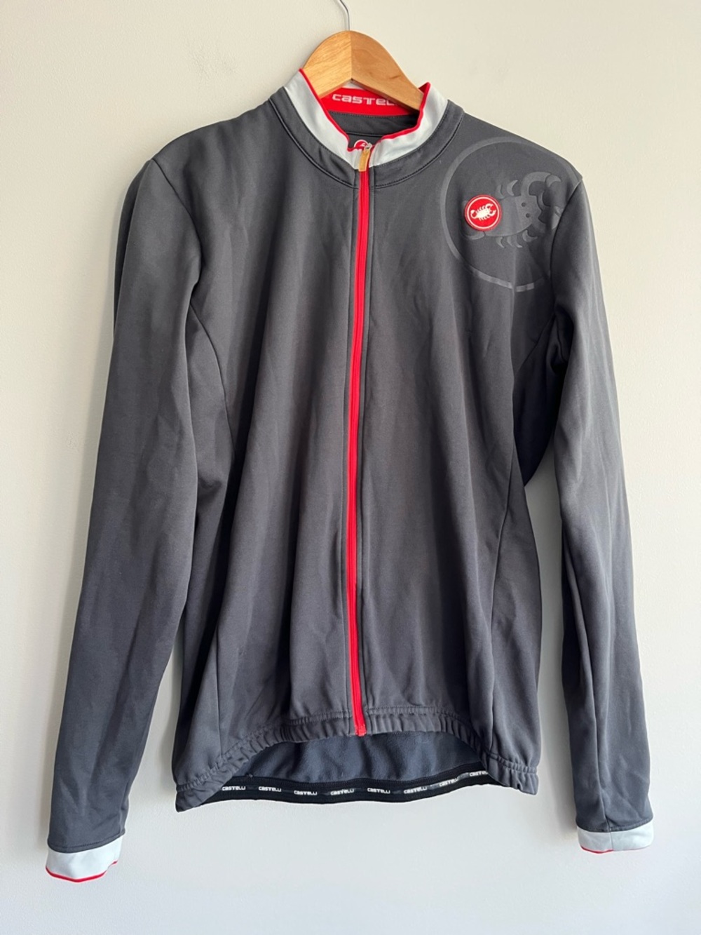 Castelli Grey Cycling Jacket with Red Trim XXL